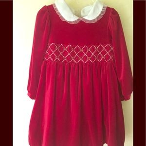 Red velvet holiday dress